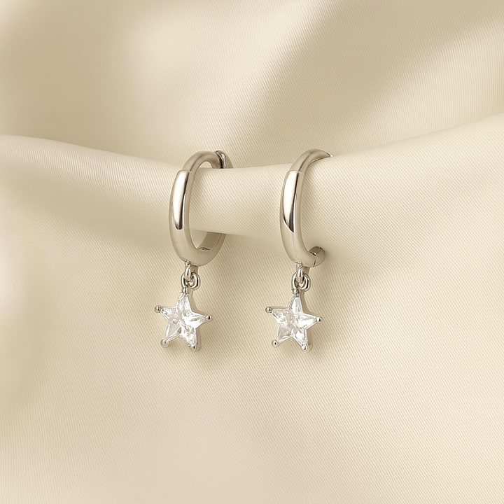 Huggies Plata 💎 Estrella Circonita ⭐️