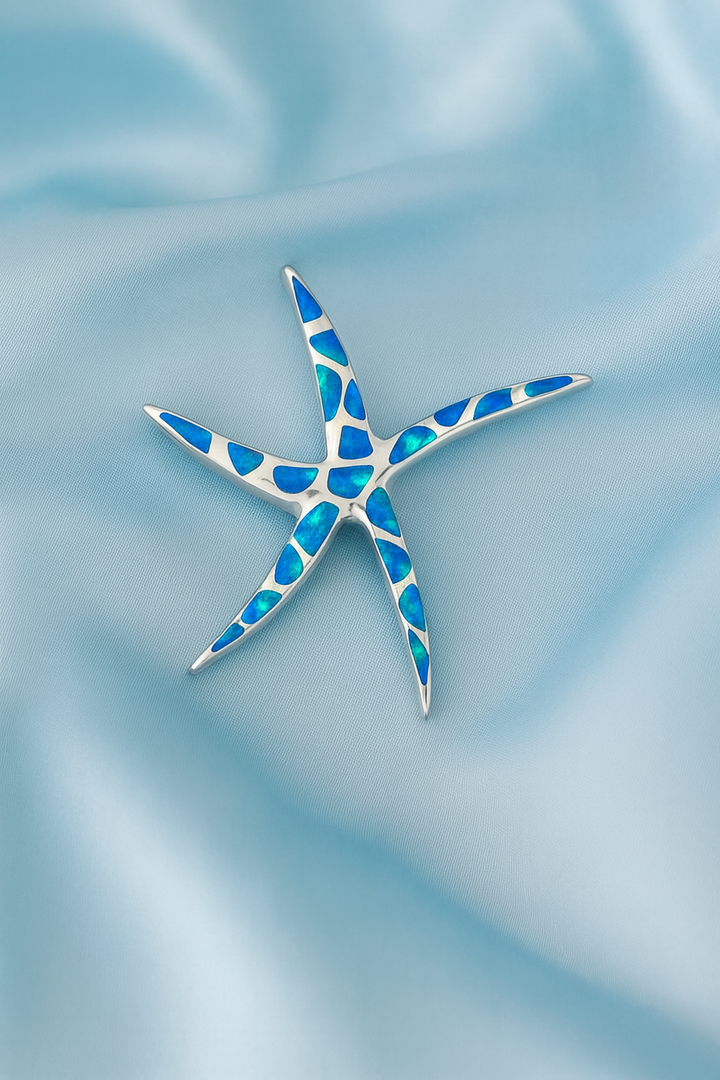 Dije de Plata Estrella de Mar Ópalo
