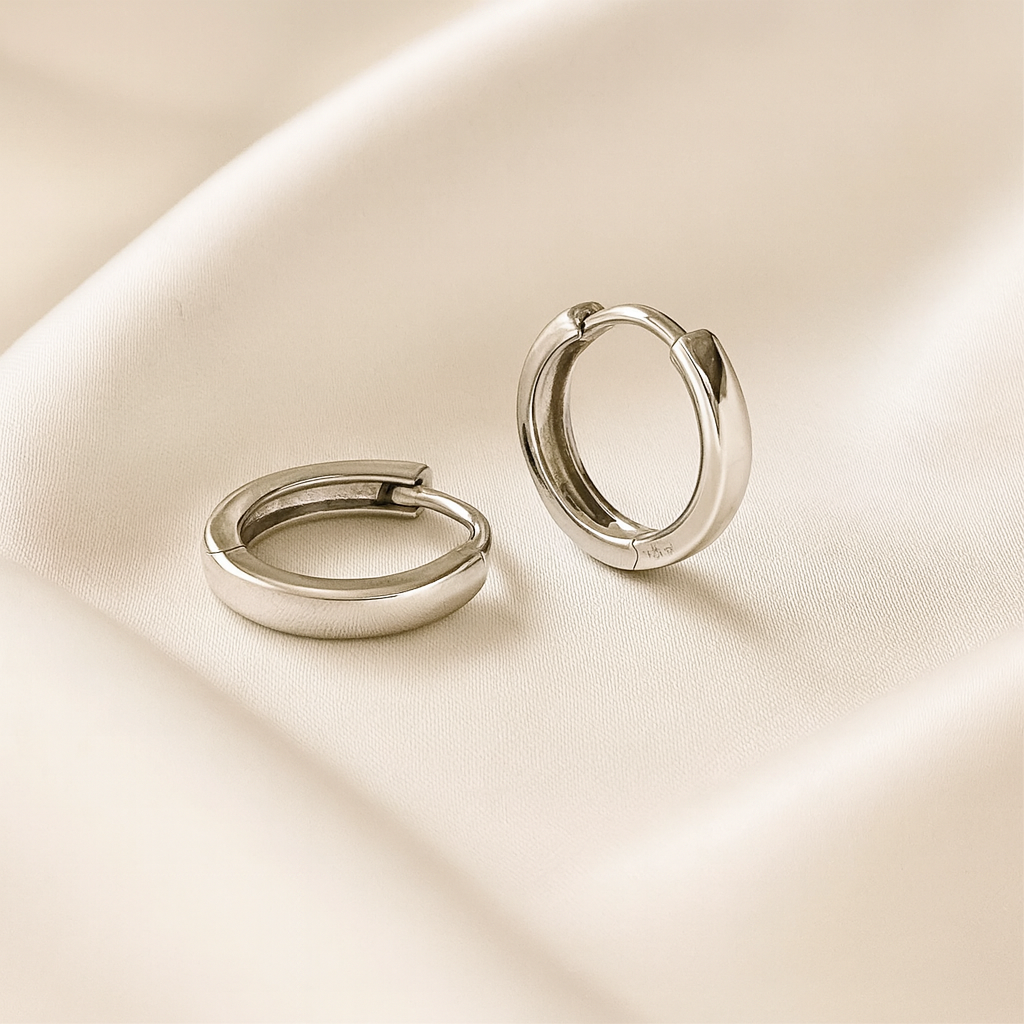 Huggies Plata 💎Lisos Grandes