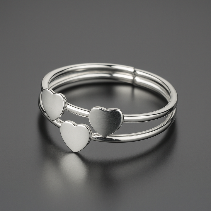 Anillo de Plata Trío Corazón