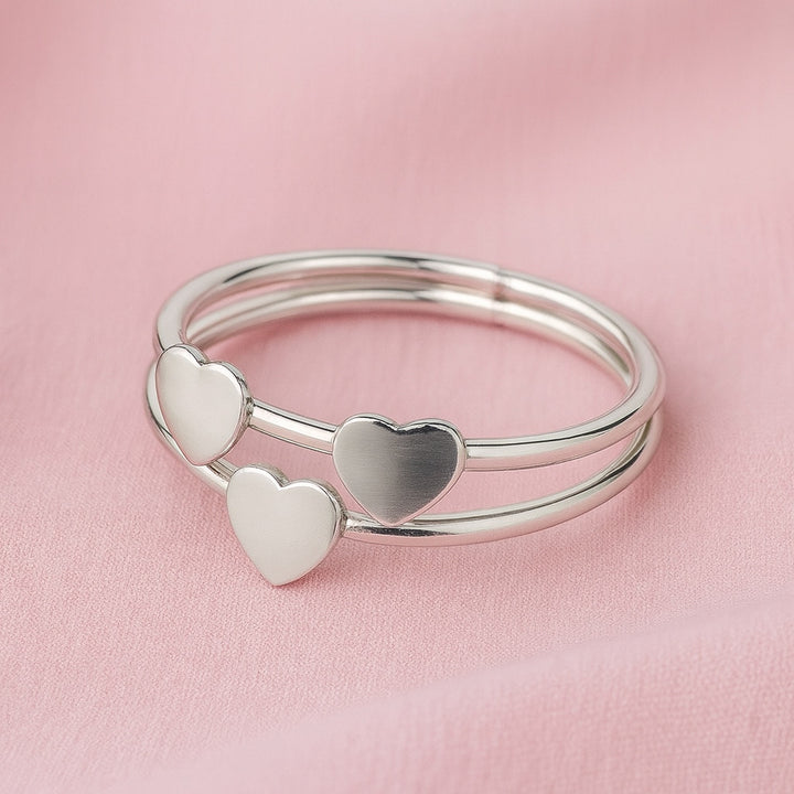 Anillo de Plata Trío Corazón