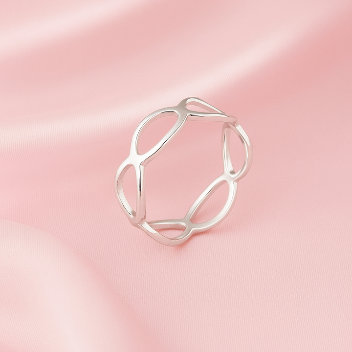 Anillo de Plata Circulitos Huecos
