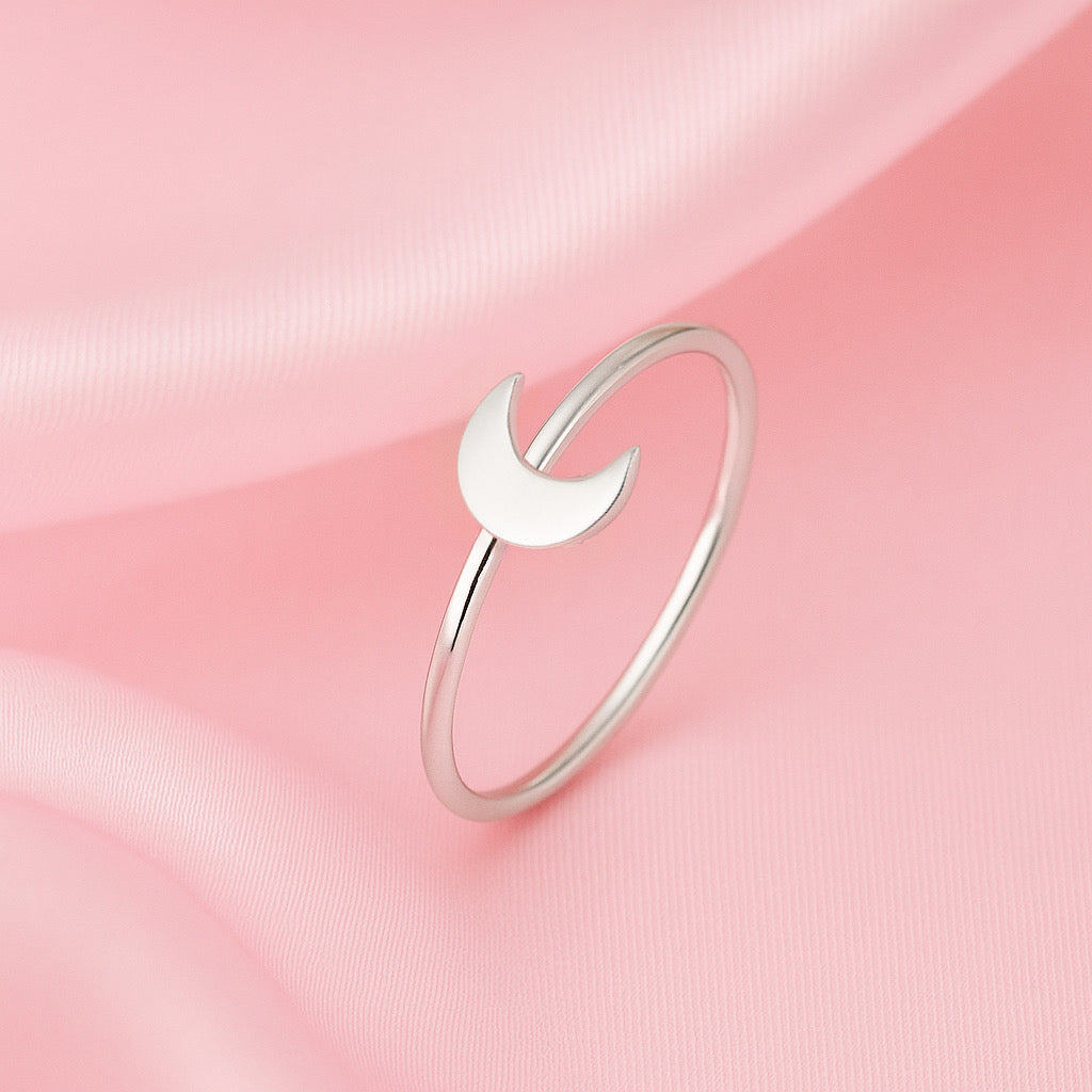Anillo de Plata Luna lisa