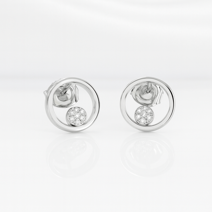 Aretes Plata Circulito Delgado Mini Brillo 8MM