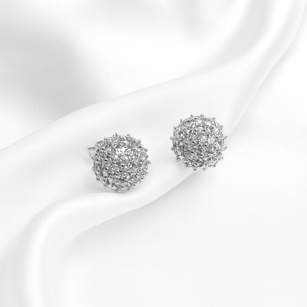 Aretes Plata Círculo Galaxia 7MM