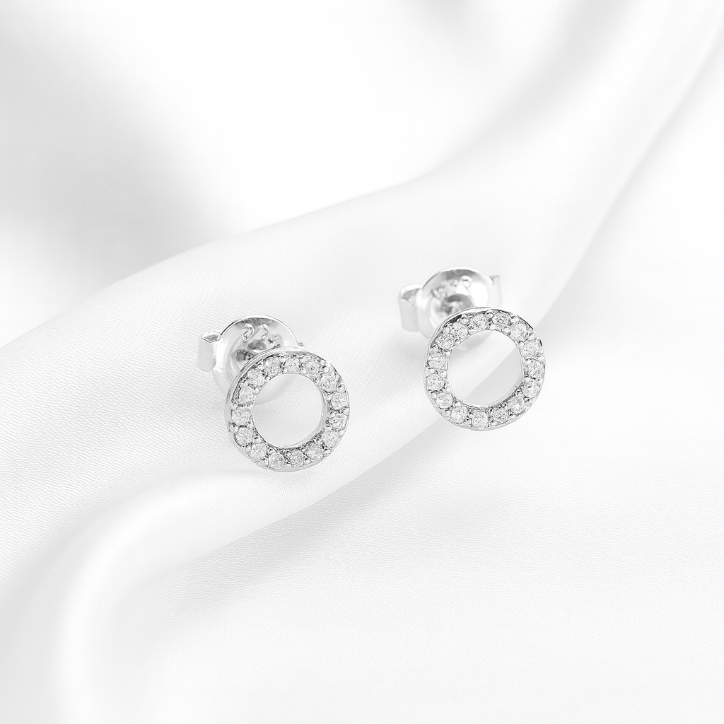 Aretes Plata Circulito Mini