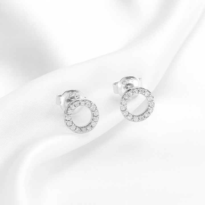 Aretes Plata Circulo Mini