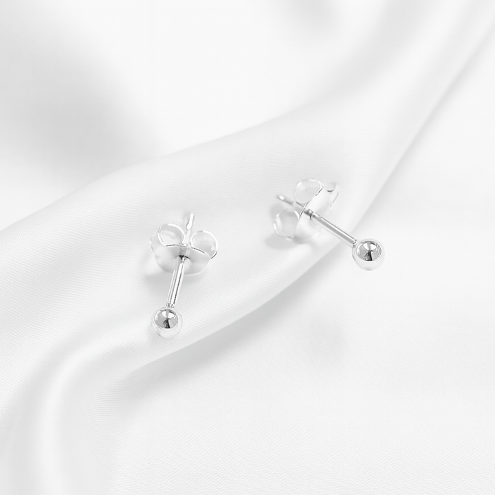Aretes de Plata Bola 3MM