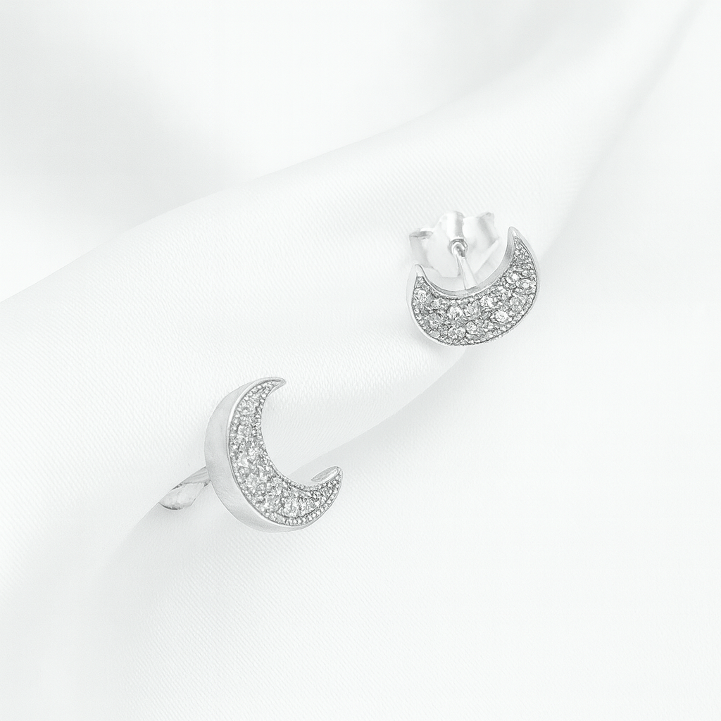 Aretes de Plata Lunita