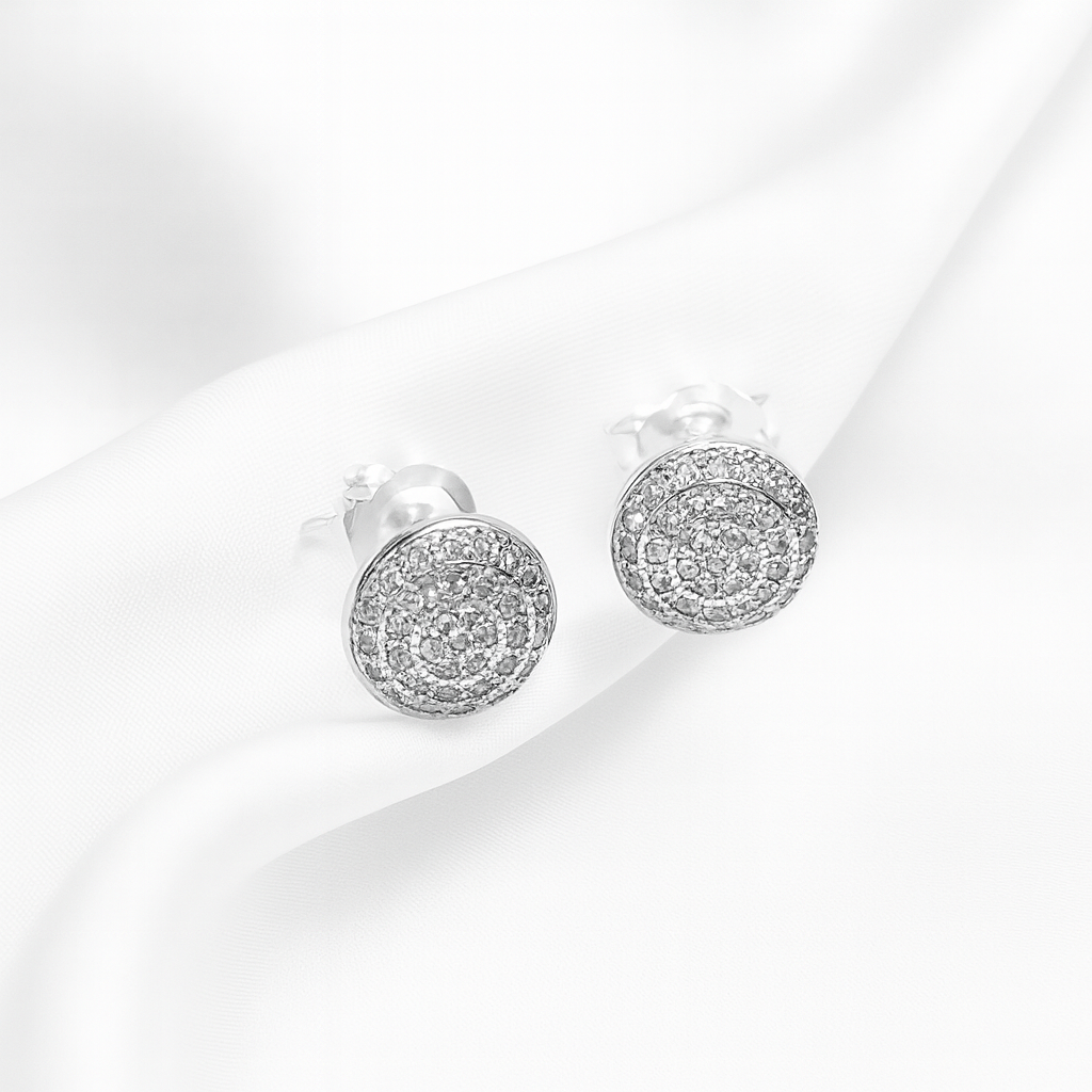 Aretes Plata Medio Circulito ❤️ 8MM