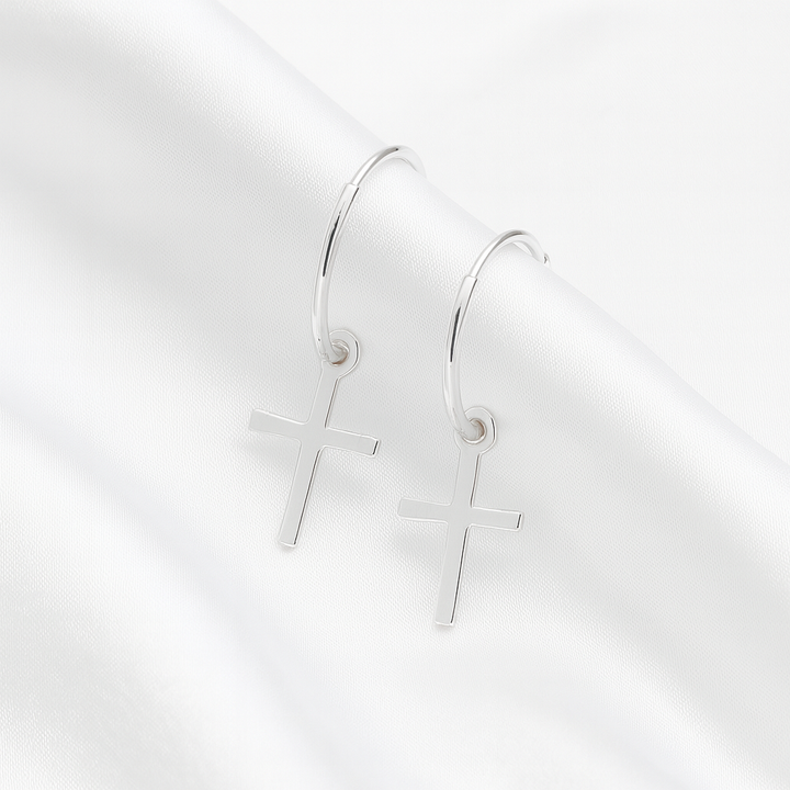 Argollas Colgantes Cruz