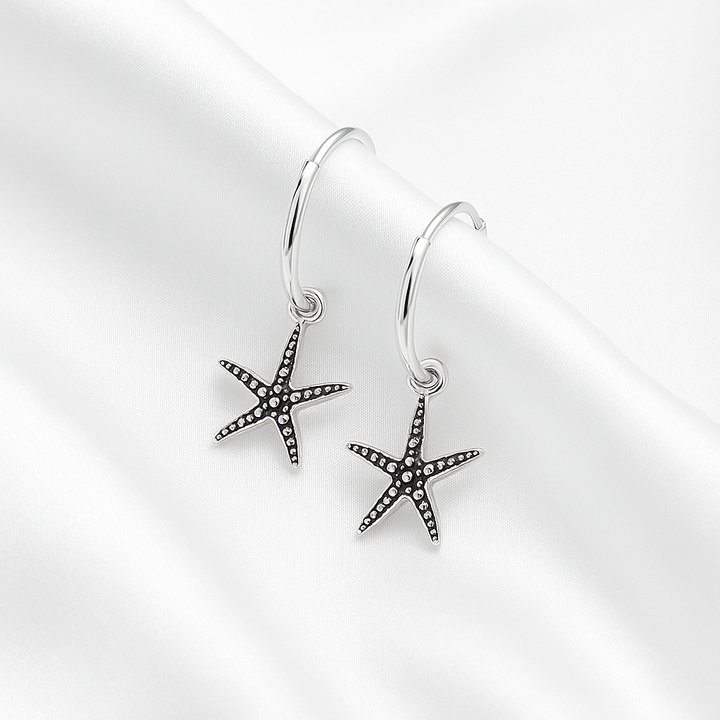 Argollas Colgantes Estrella Mar