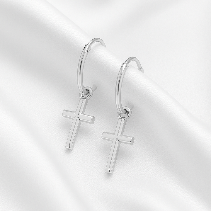Argollas Colgantes Cruz