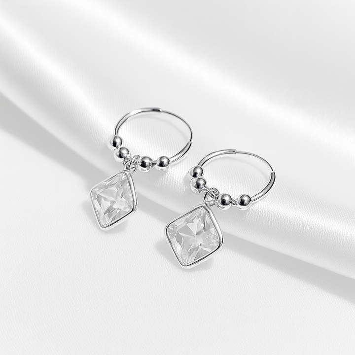 Argollas de Plata Cuadrado 12MM