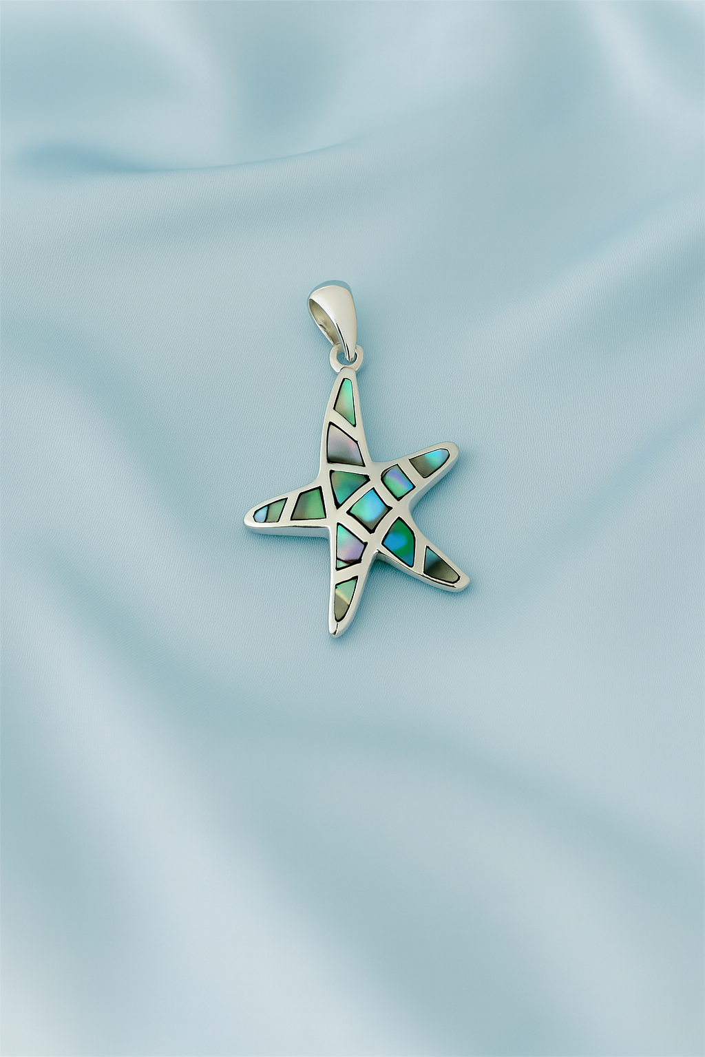 Dije de Plata Estrella de Mar Abulón 15MM
