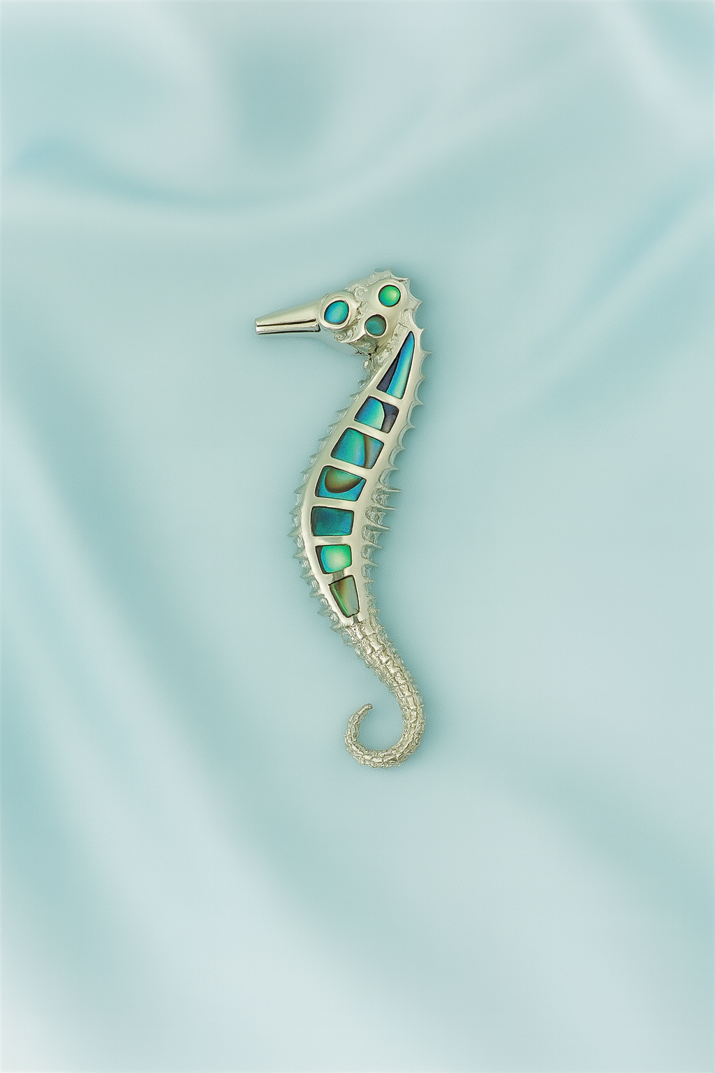 Dije de Plata Caballito de Mar Abulón