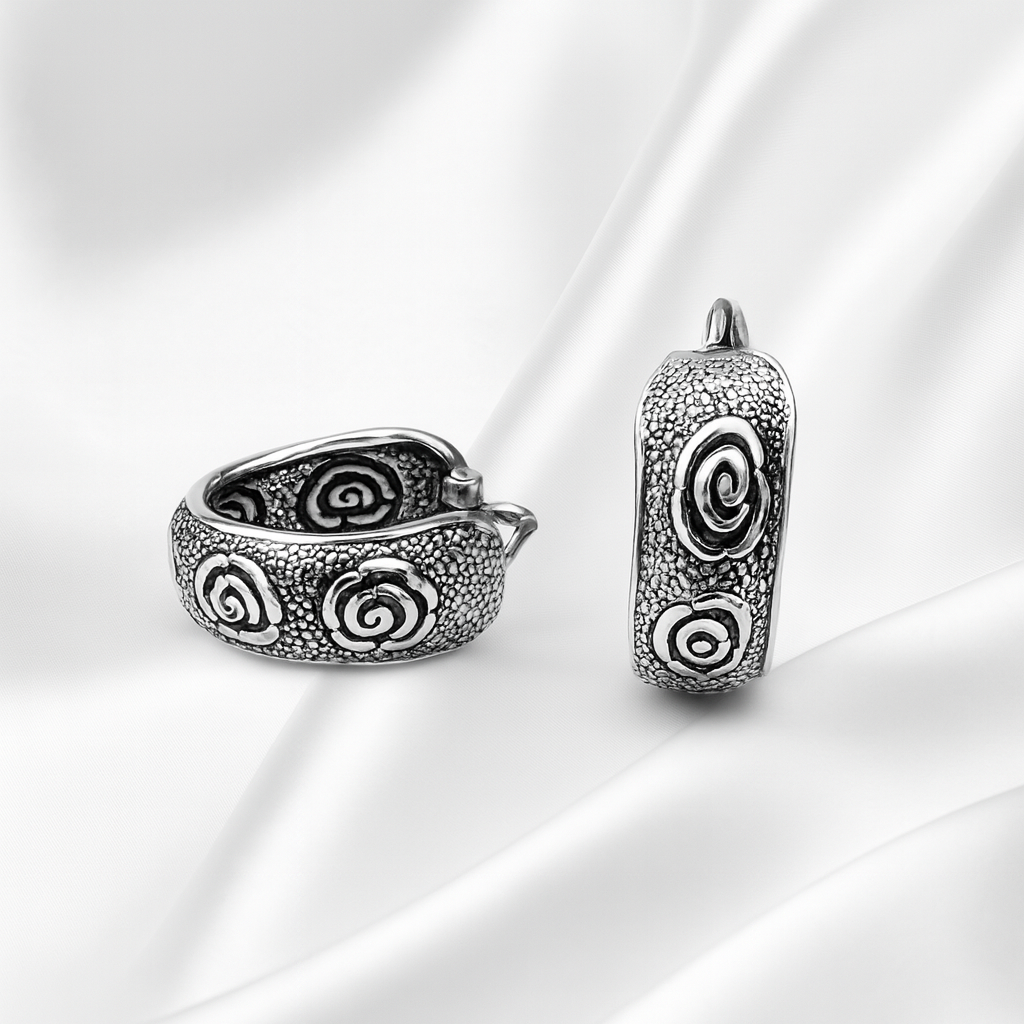 Argollas Plata Rosa 16MM