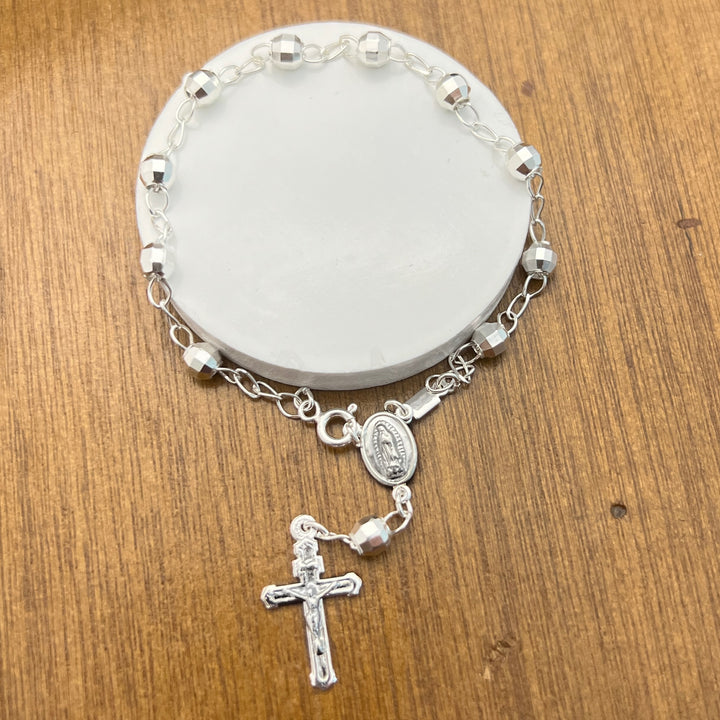 Pulsera de Plata Rosario