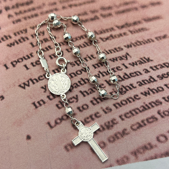 Pulsera de Plata Rosario