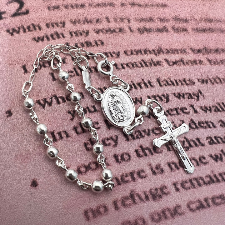 Pulsera de Plata Rosario