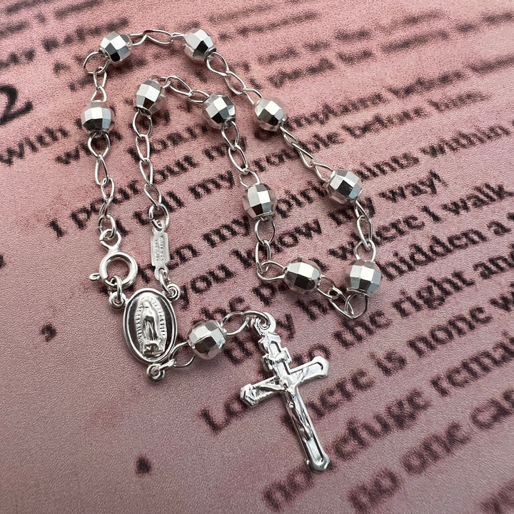 Pulsera de Plata Rosario