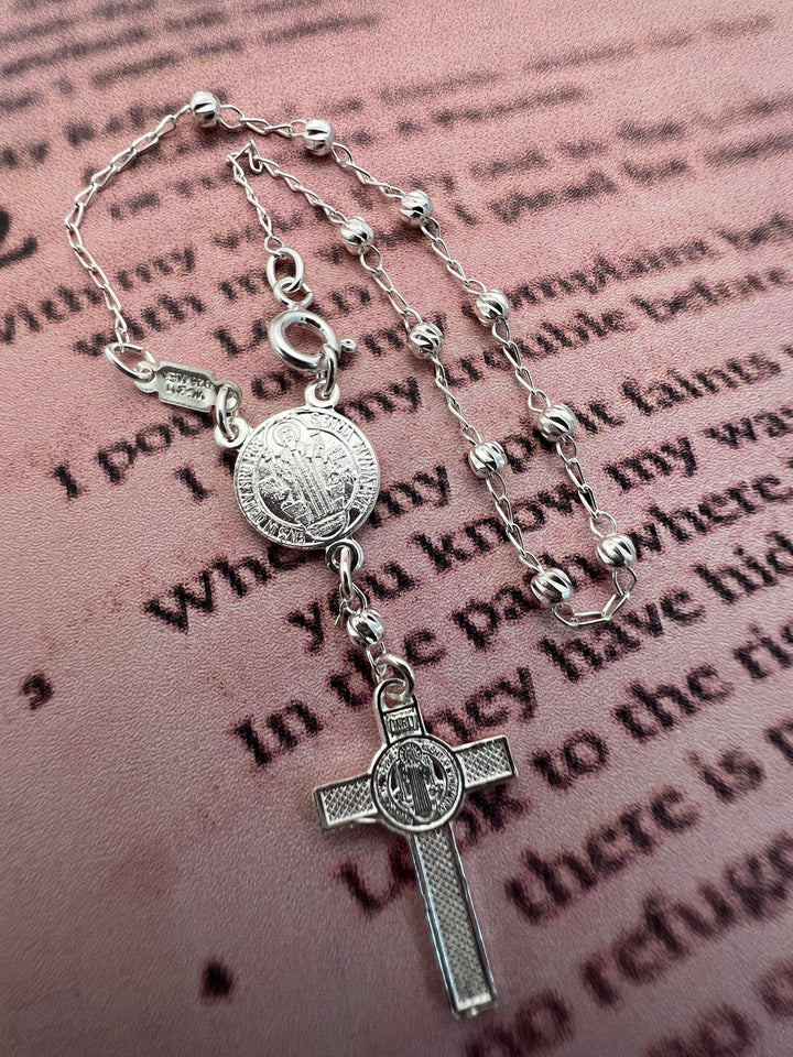 Pulsera de Plata Rosario
