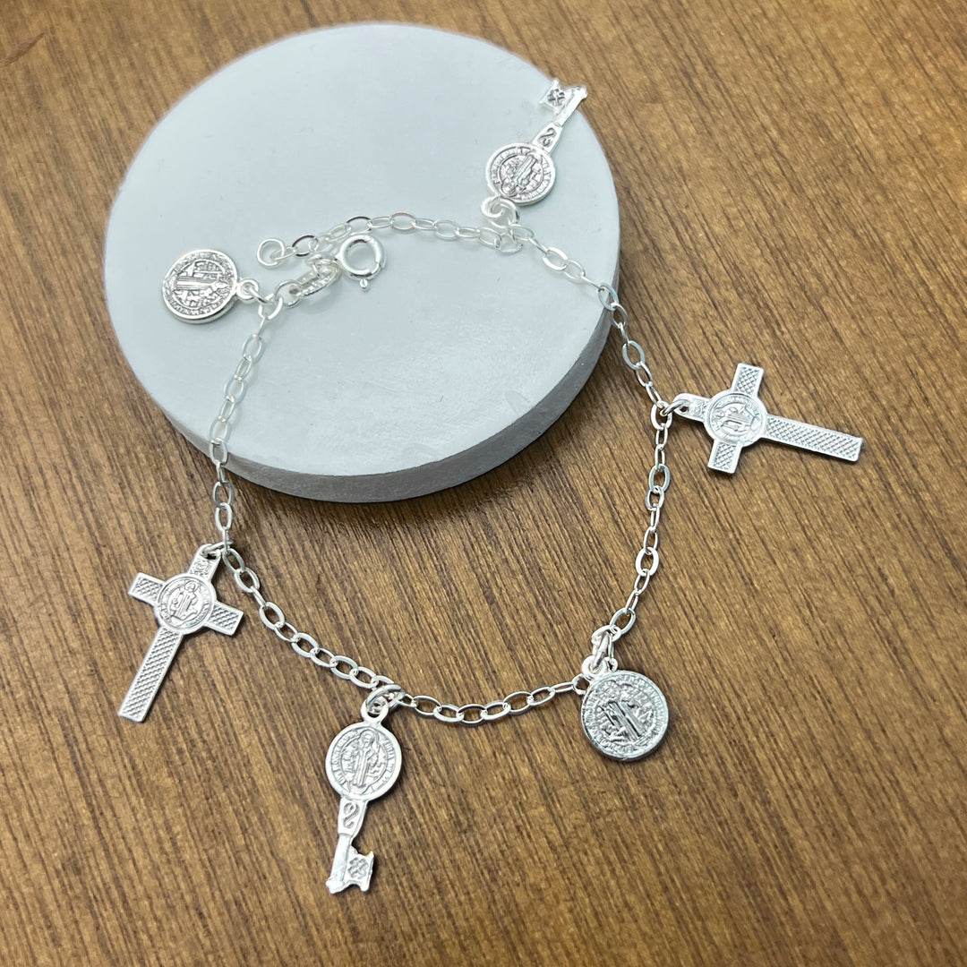 Pulsera de Plata Rosario