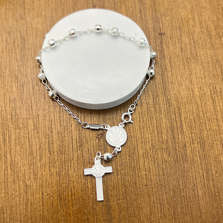 Pulsera de Plata Rosario