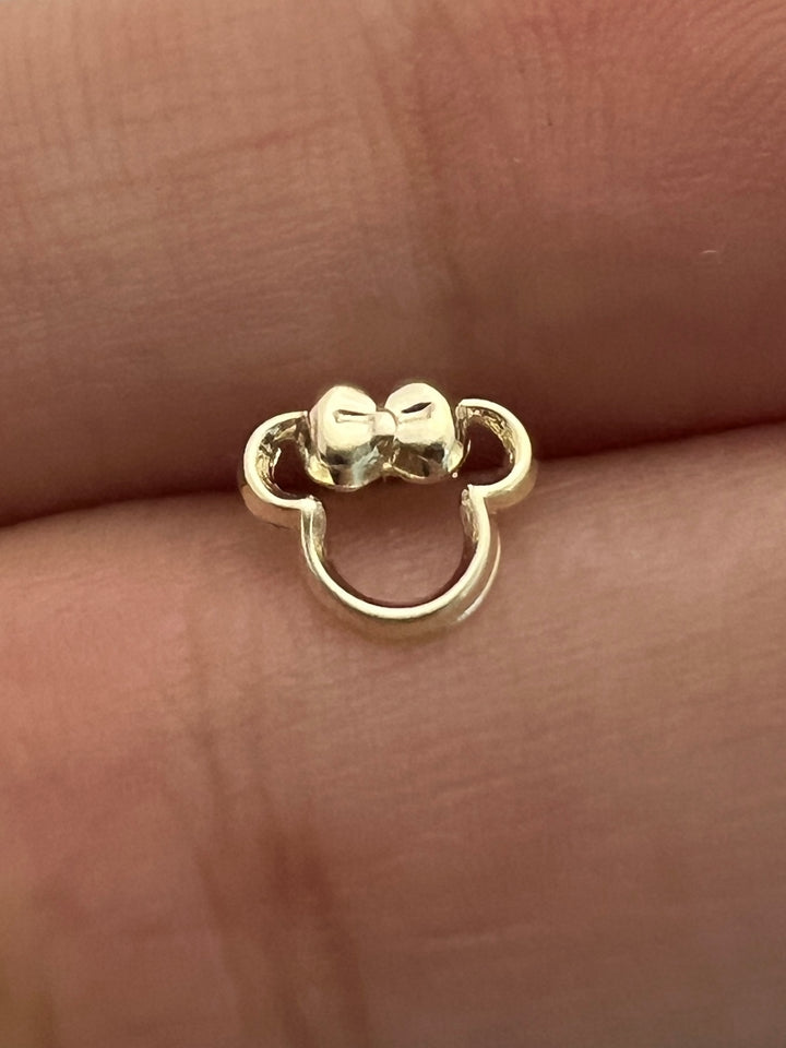 Aretes de Oro 10k Minnie 8MM
