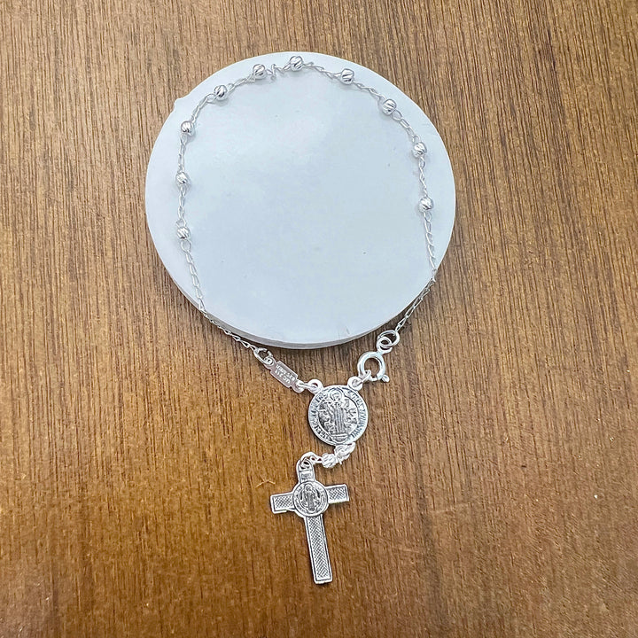 Pulsera de Plata Rosario