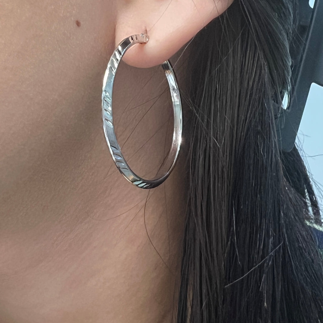 Argollas Cielo 35MM Plateado Acero