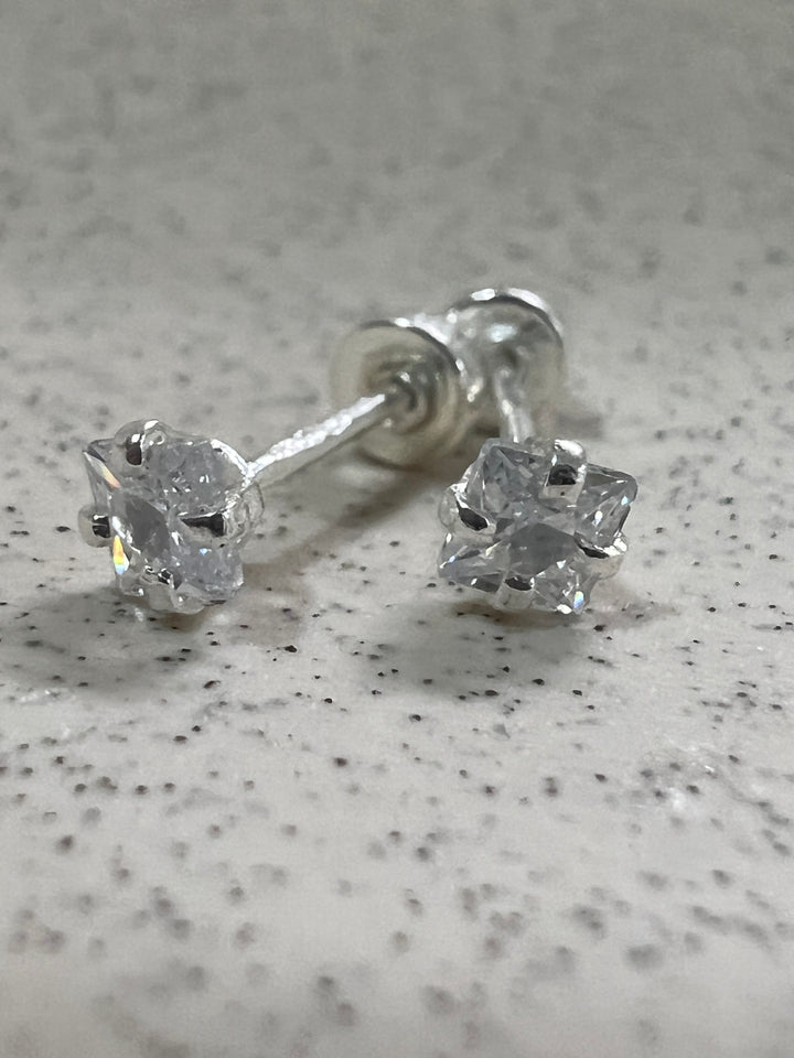 Aretes Cuadro 3MM Plata