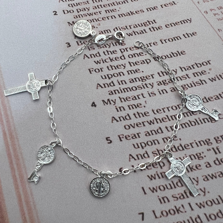 Pulsera de Plata Rosario