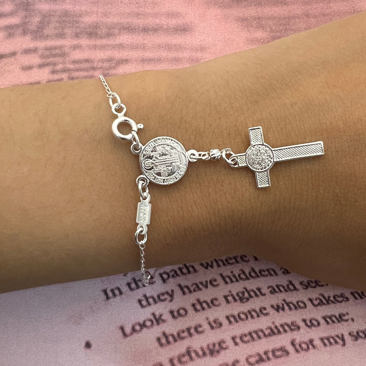 Pulsera de Plata Rosario