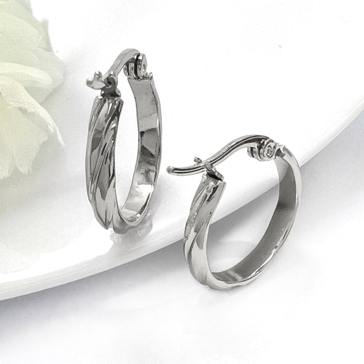 Argollas Océano 15MM Plateado Acero