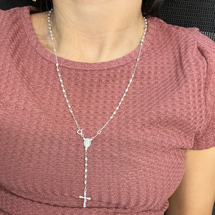 Rosario Plata Virgen Guadalupe 3MM
