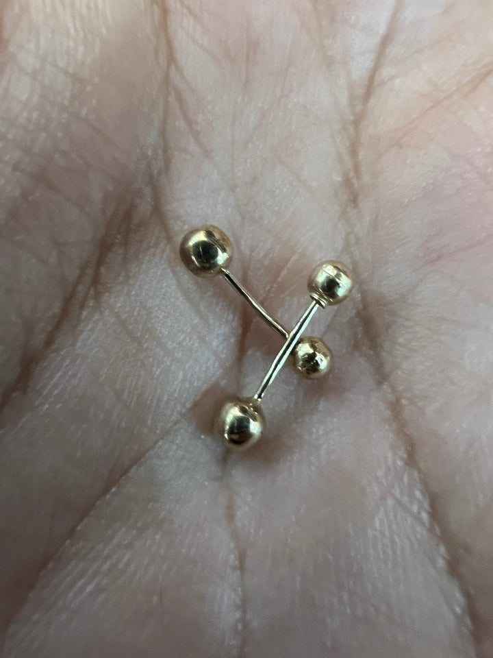 Aretes de Oro 10k Bola 2.5MM