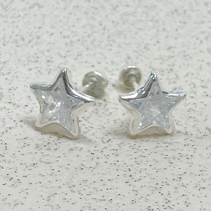 Aretes Estrella Bicel 6MM Plata