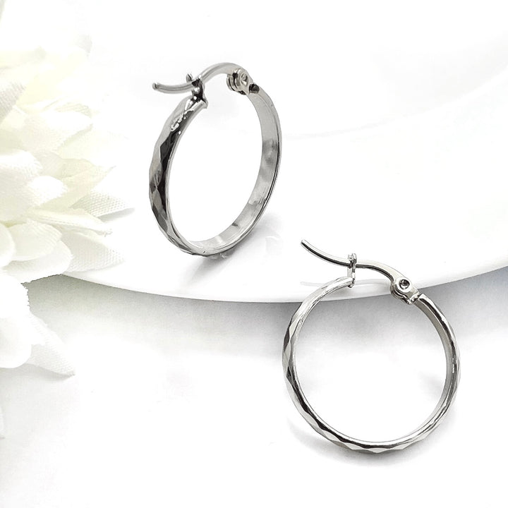 Argollas Verano 20MM Plateado Acero