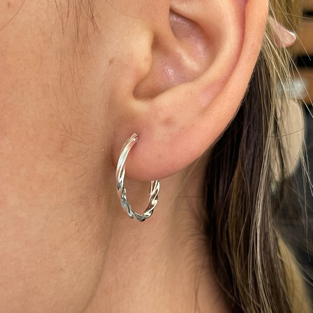 Argollas Melcochas Sinfín 20 MM Plata