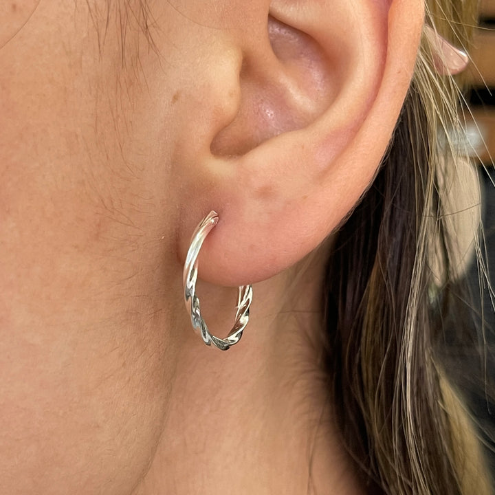 Argollas Melcochas Sinfín 20 MM Plata