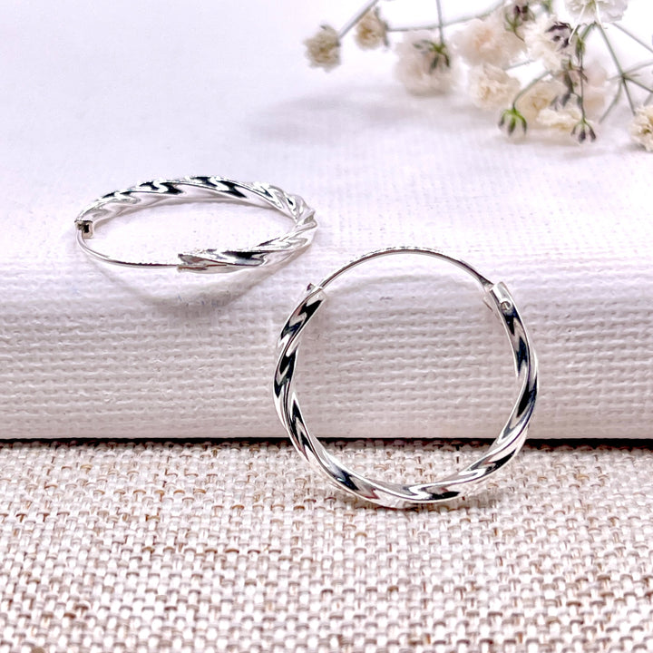 Argollas Melcochas Sinfín 20 MM Plata