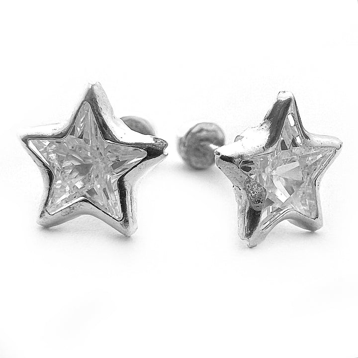 Aretes Estrella Bicel 6MM Plata