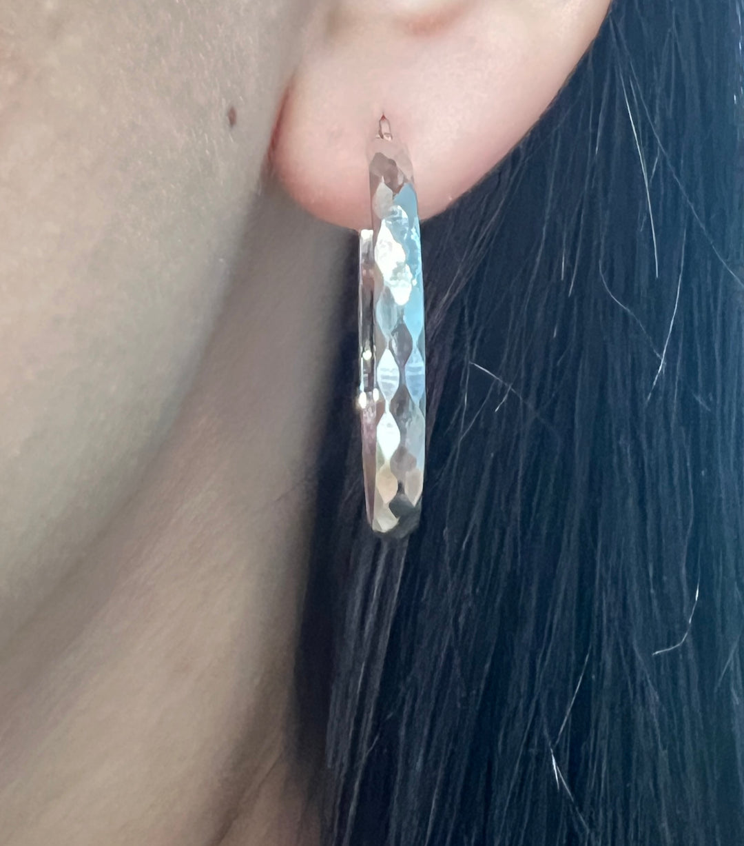 Argollas Verano 30MM Plateado Acero