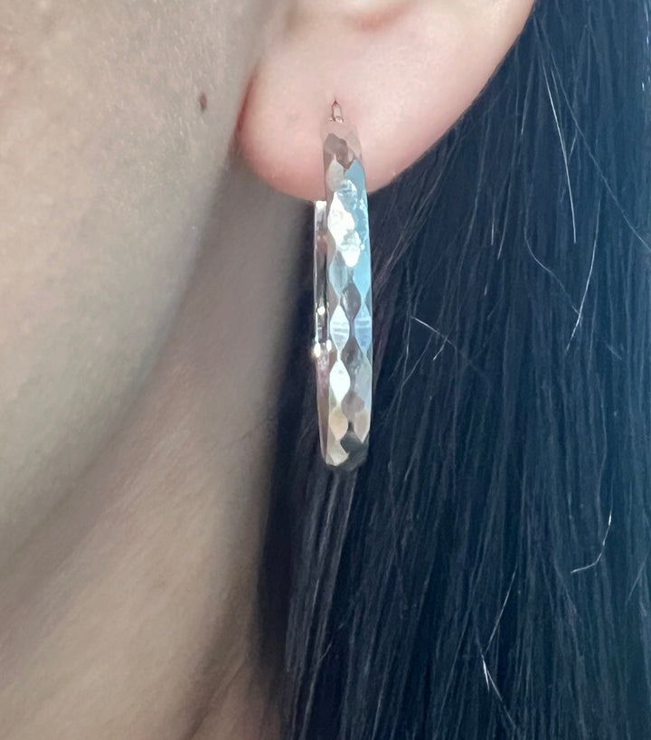 Argollas Verano 30MM Plateado Acero