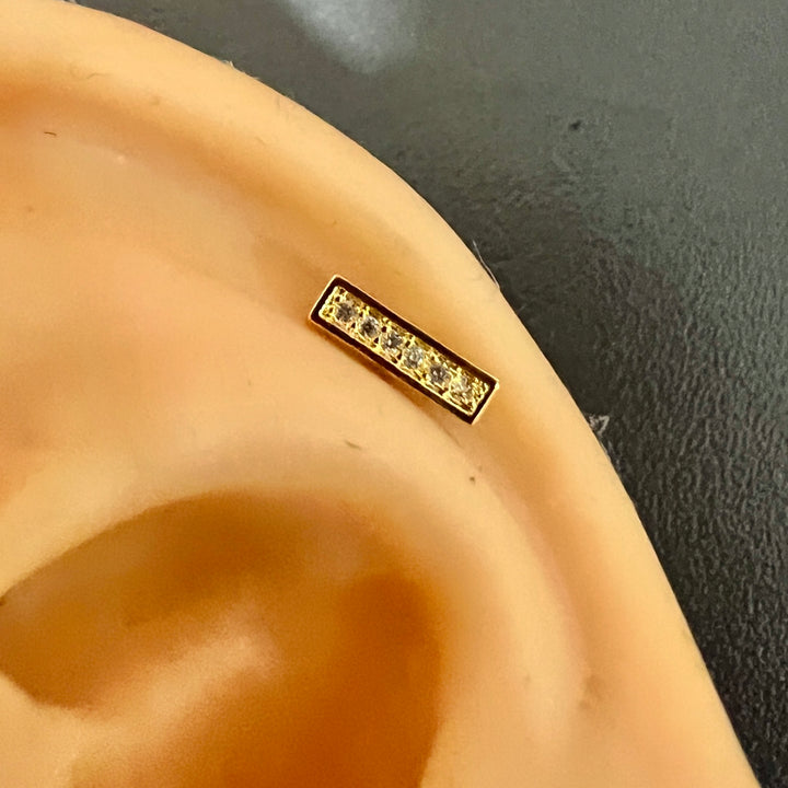 Arete Quirúrgico 🧡 Recto Dorado