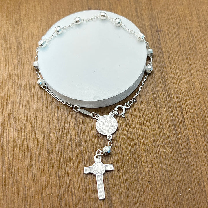 Pulsera de Plata Rosario