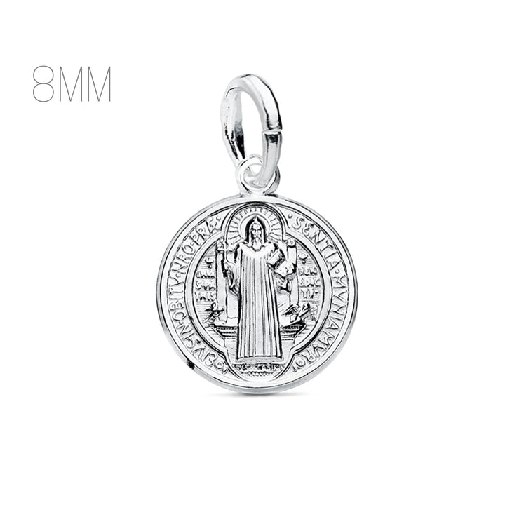 Dije San Benito 8MM Plata