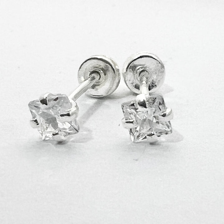 Aretes Cuadro 3MM Plata
