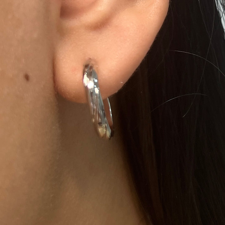 Argollas Océano 15MM Plateado Acero